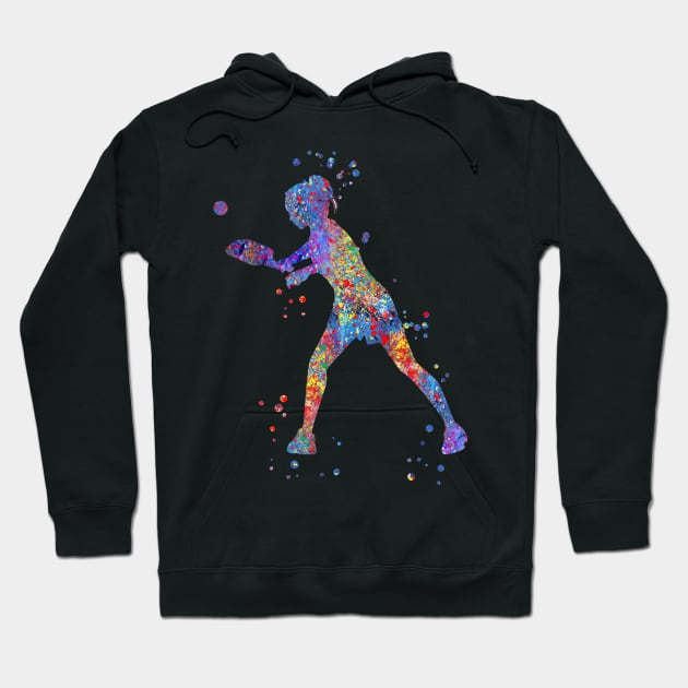 Pickleball player Hoodie by RosaliArt